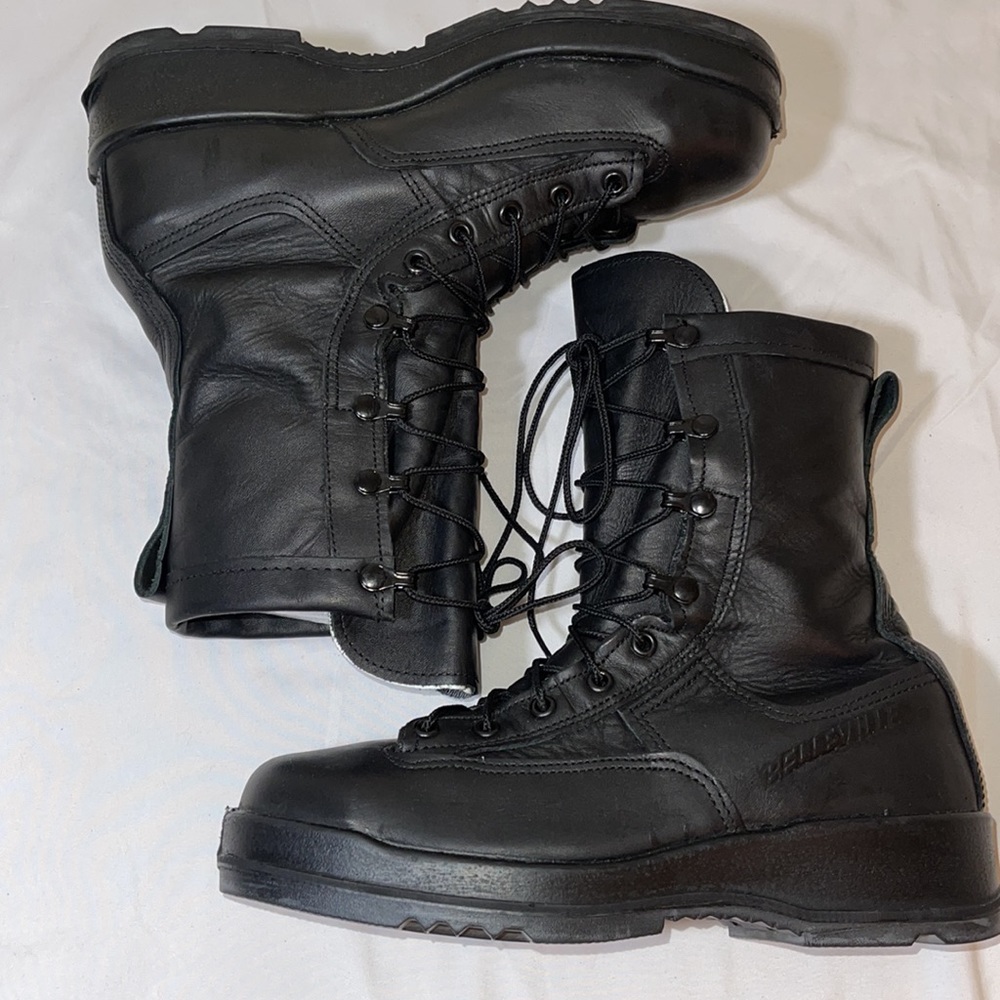 NWOT BELLEVILLE 800ST MILITARY STEEL TOE SIZE8 BLACK NAVY CERT#15B27-002409-224 - Picture 5 of 12